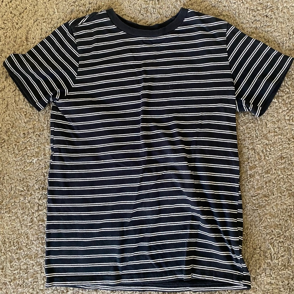 Boys black & white striped T-shirt